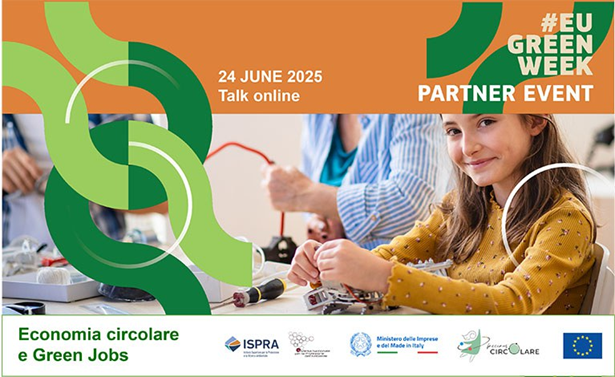 Locandina evento ISPRA 24.06.2025 Economia Circolare e Green Jobs