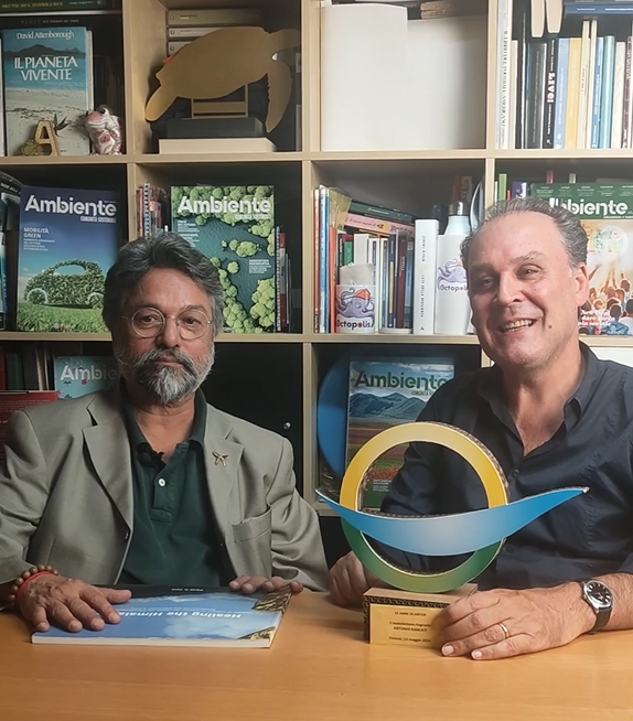 Il professor Dipak Raj Pant e il responsabile delle relazioni istituzionali di Anter Antonio Rancati